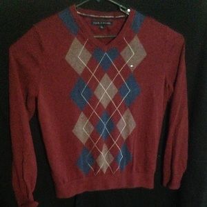 Tommy Hilfiger diamond pattern v neck vest size M